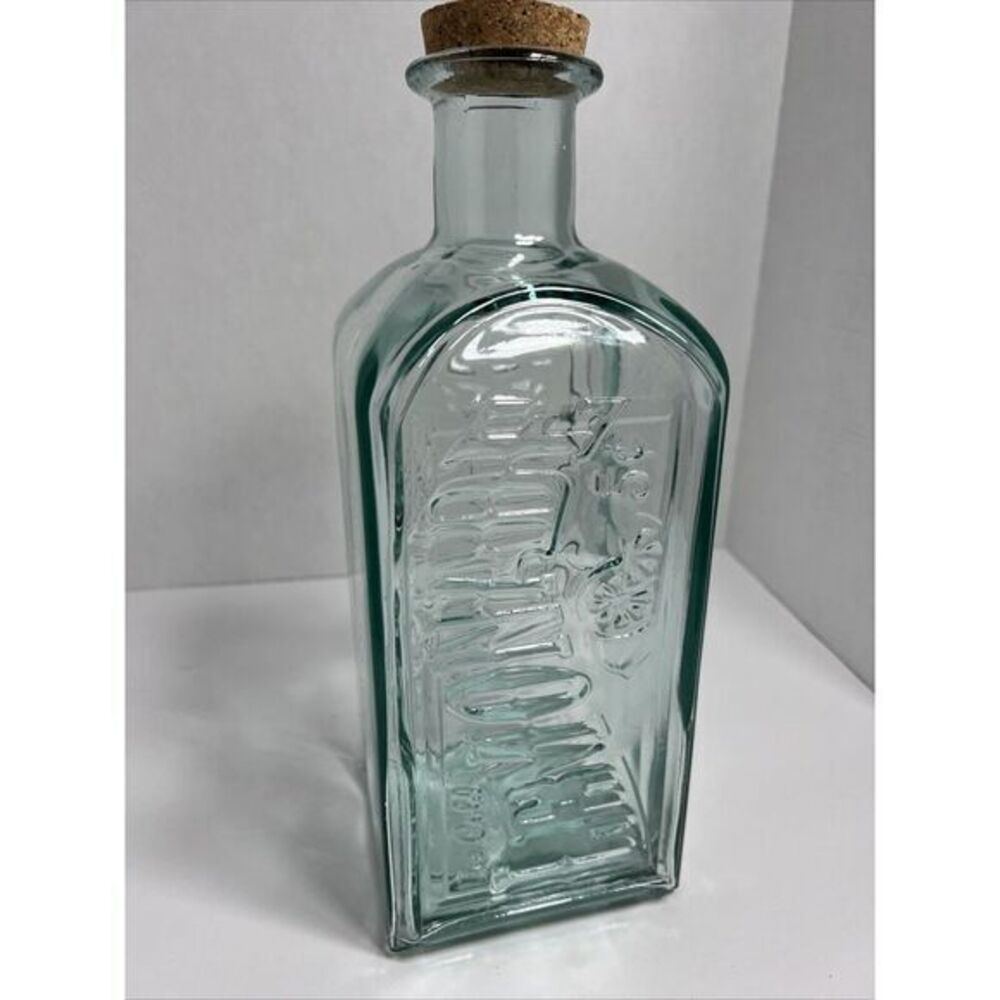 Recycled Glass~11¼" Bottle~Corked~Ice Cold Lemonade